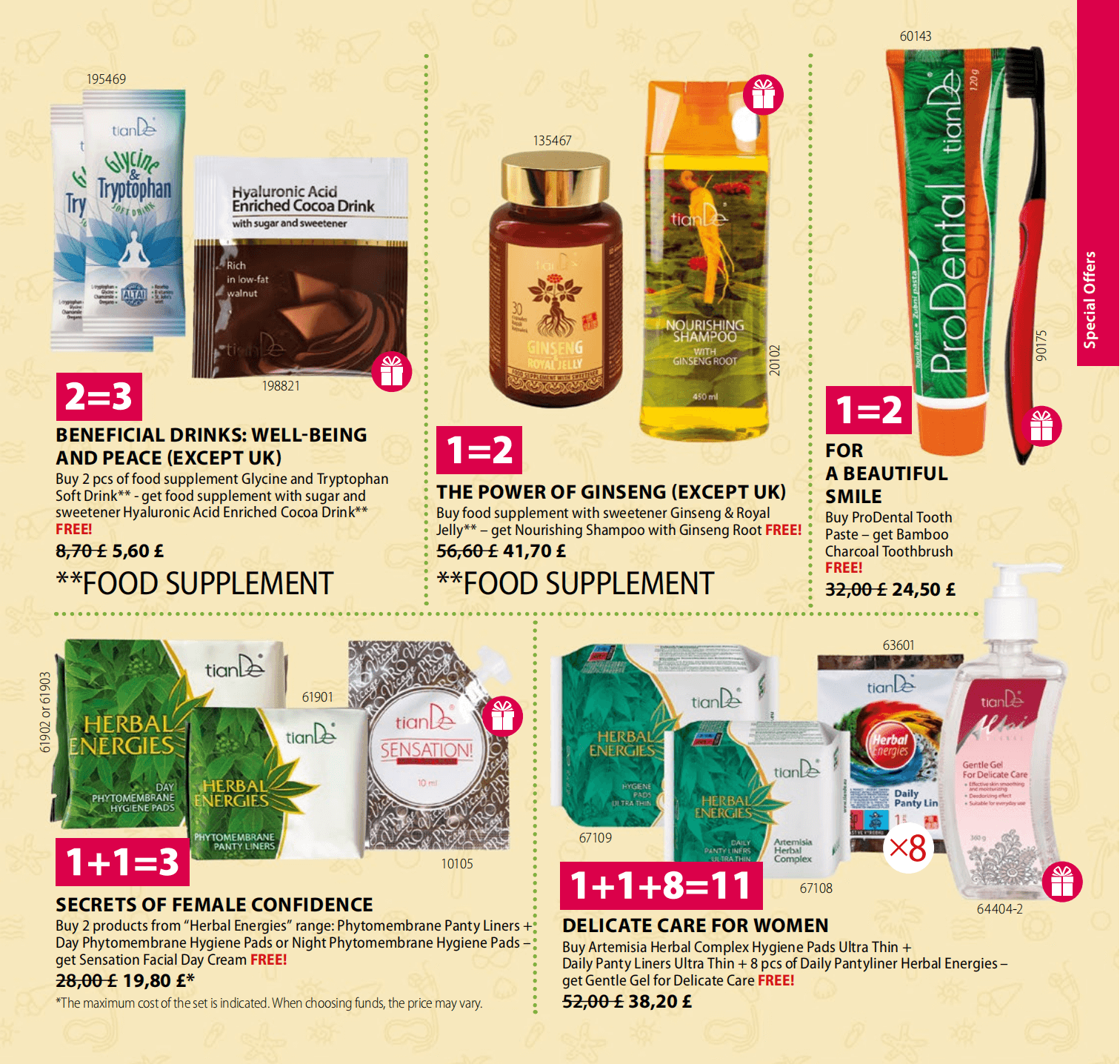 Tiande promotions